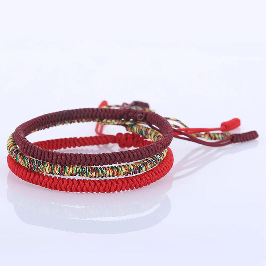 Red String Buddha Bracelet Set